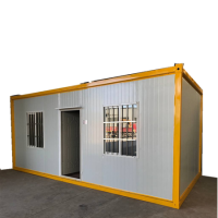 Movable prefab 20ft flat pack container house